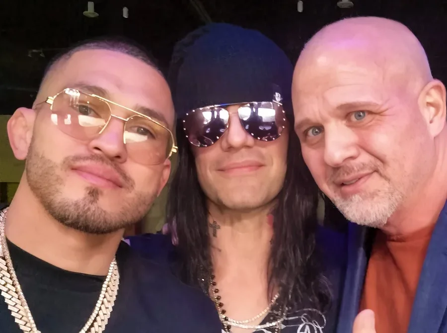 Mike DiDomenico with Criss Angel and UFC fighter Anthony Pettis